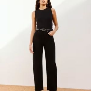 Women's High-Rise Wide-Leg Jeans - Black